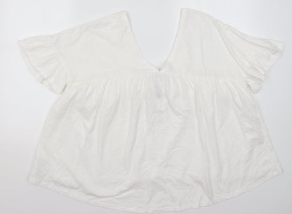 Womens UK Size S Zara White Basic Blouse