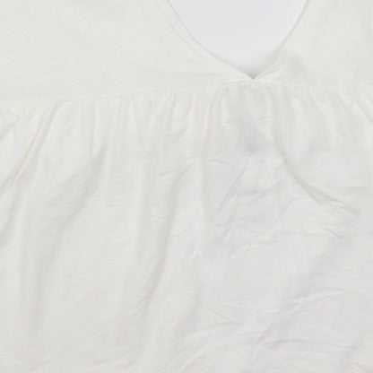 Womens UK Size S Zara White Basic Blouse