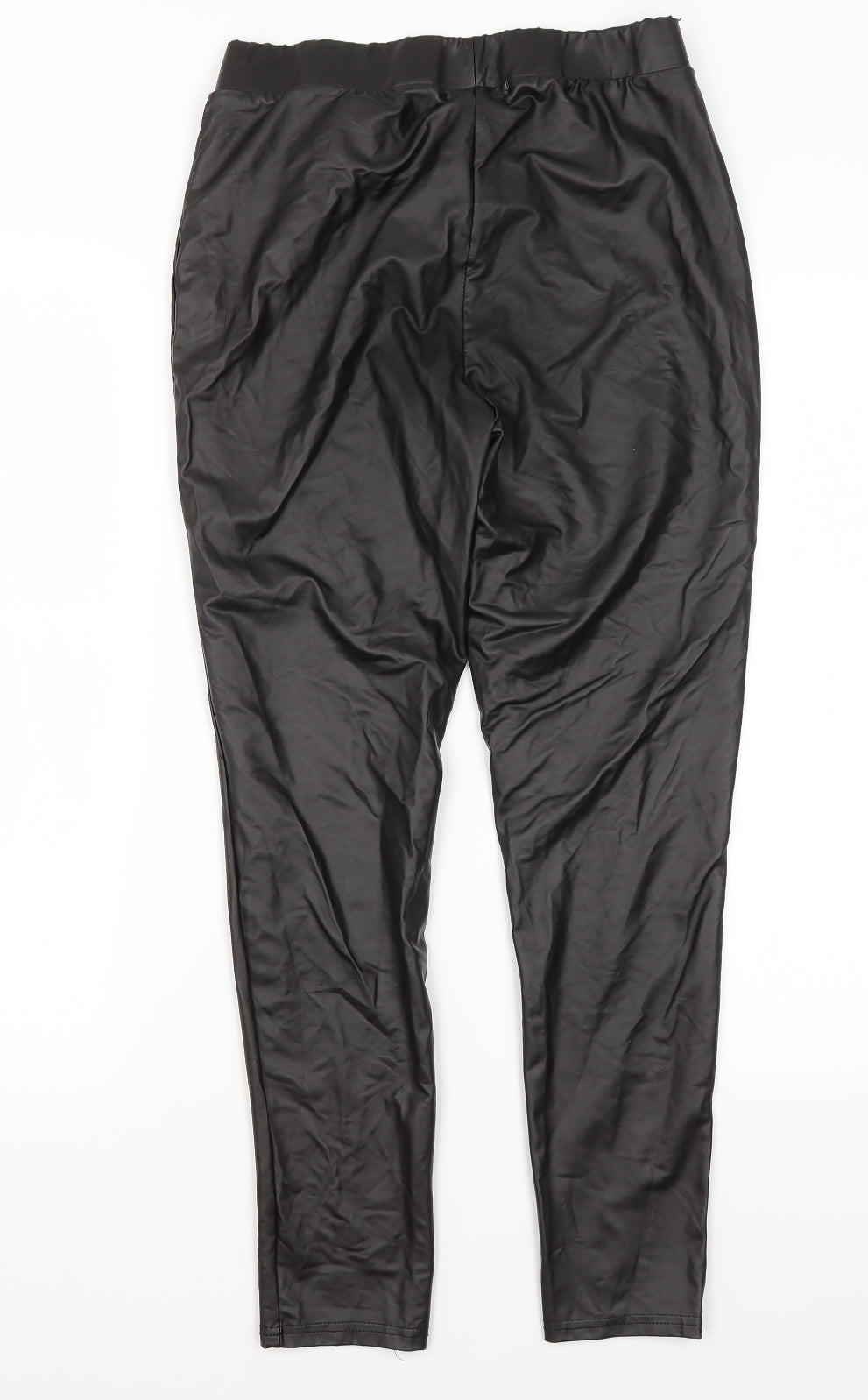 Primark Womens Black  Polyester Trousers  Size M L25.5 in Regular