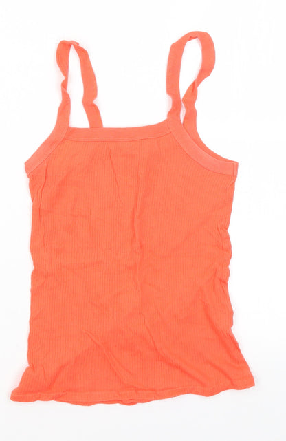 Cherokee Womens Orange  Cotton Basic Tank Size 14