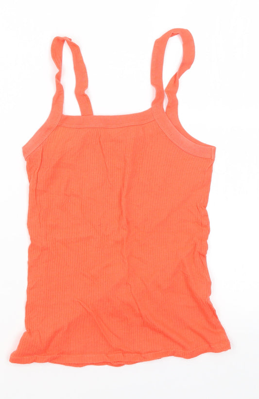 Cherokee Womens Orange  Cotton Basic Tank Size 14