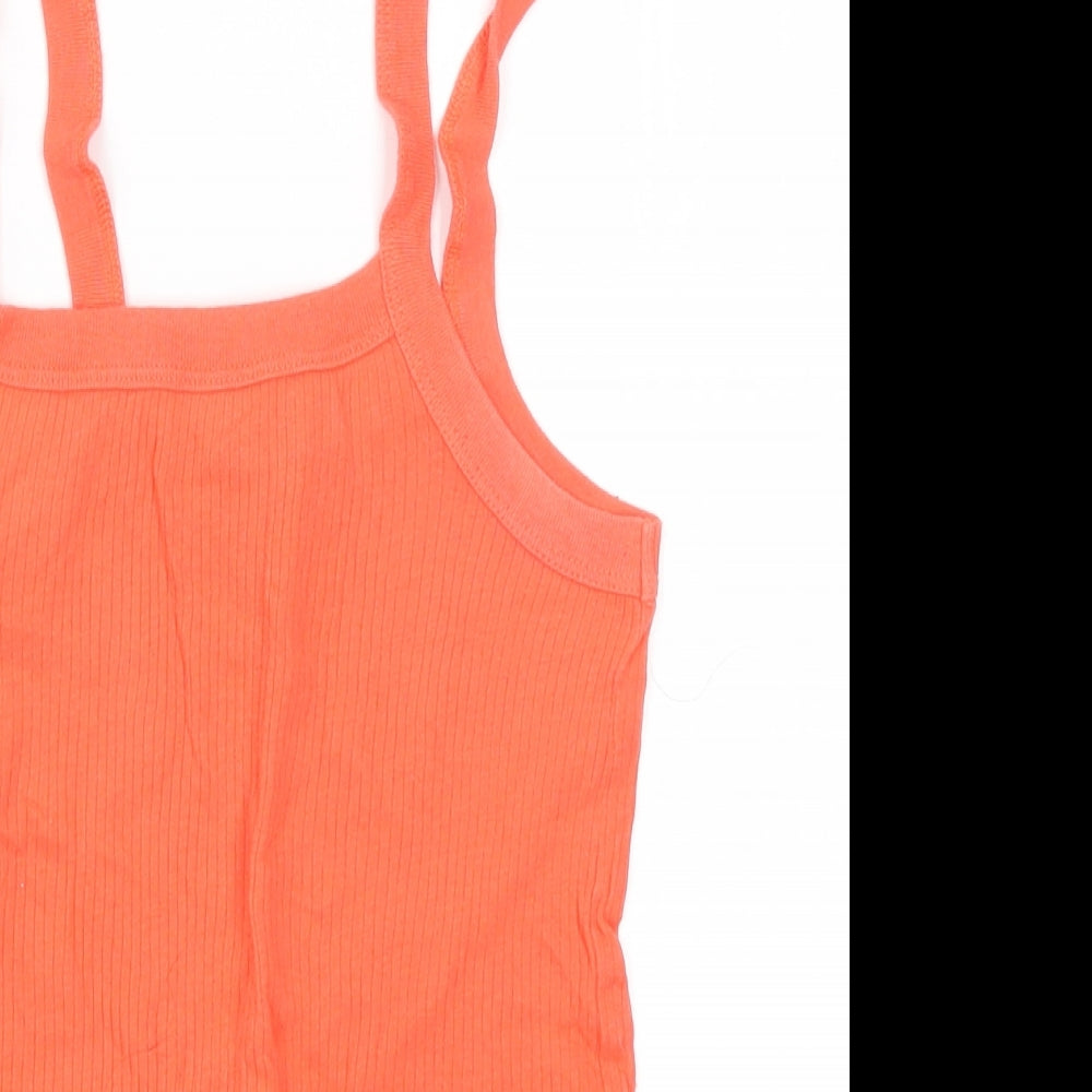 Cherokee Womens Orange  Cotton Basic Tank Size 14
