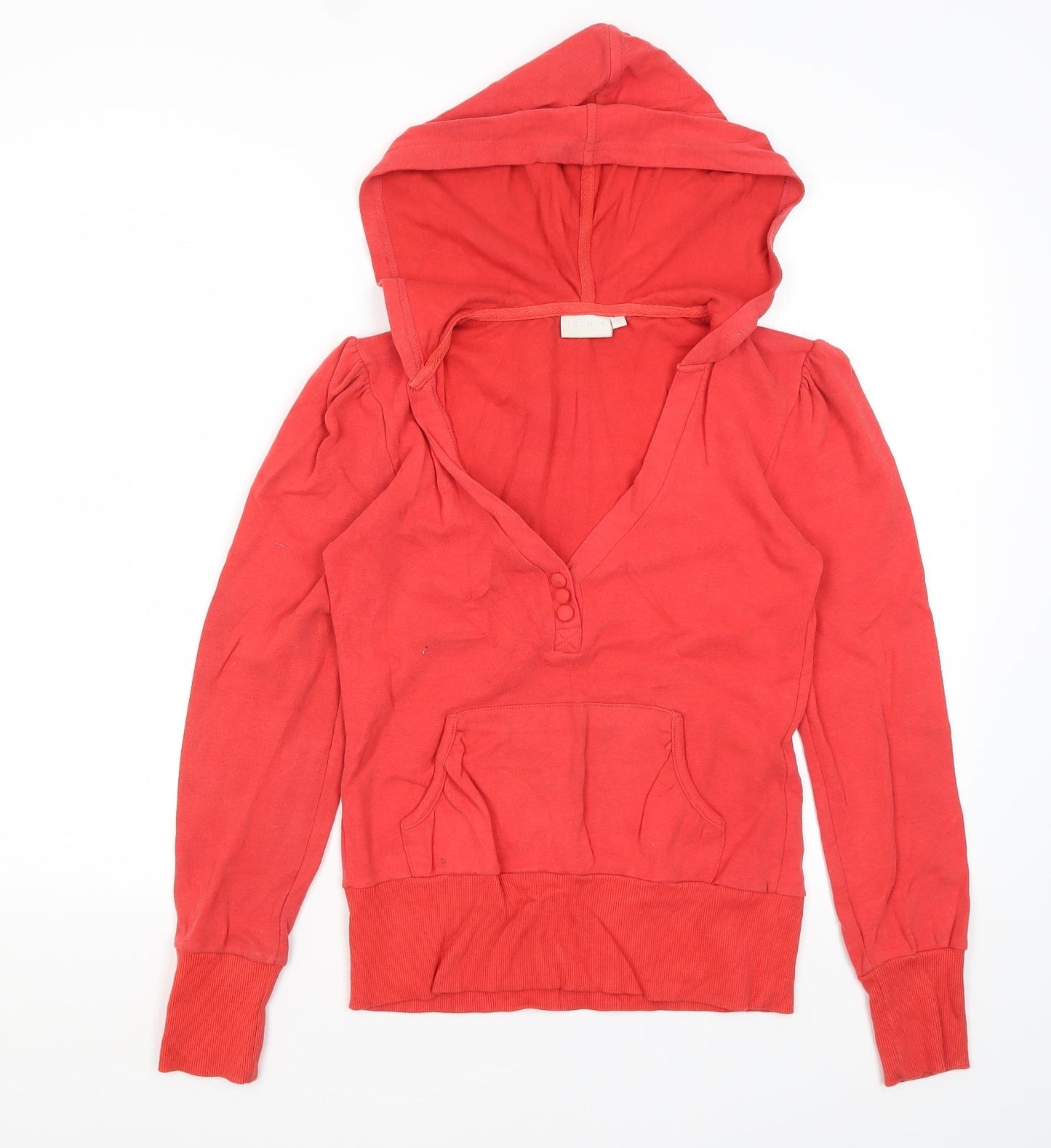 Want Womens Red  Cotton Pullover Hoodie Size 10