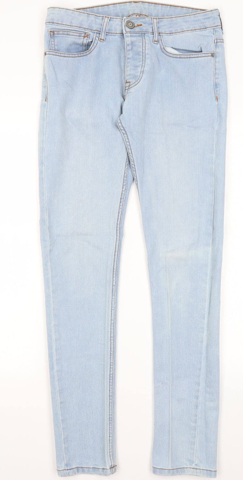 Denim Co Mens Blue  Cotton Straight Jeans Size 30 in L31 in Regular