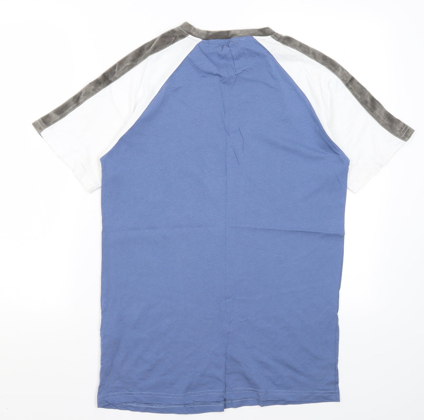 Mens UK Size S Boohoo Man Blue  T-Shirt