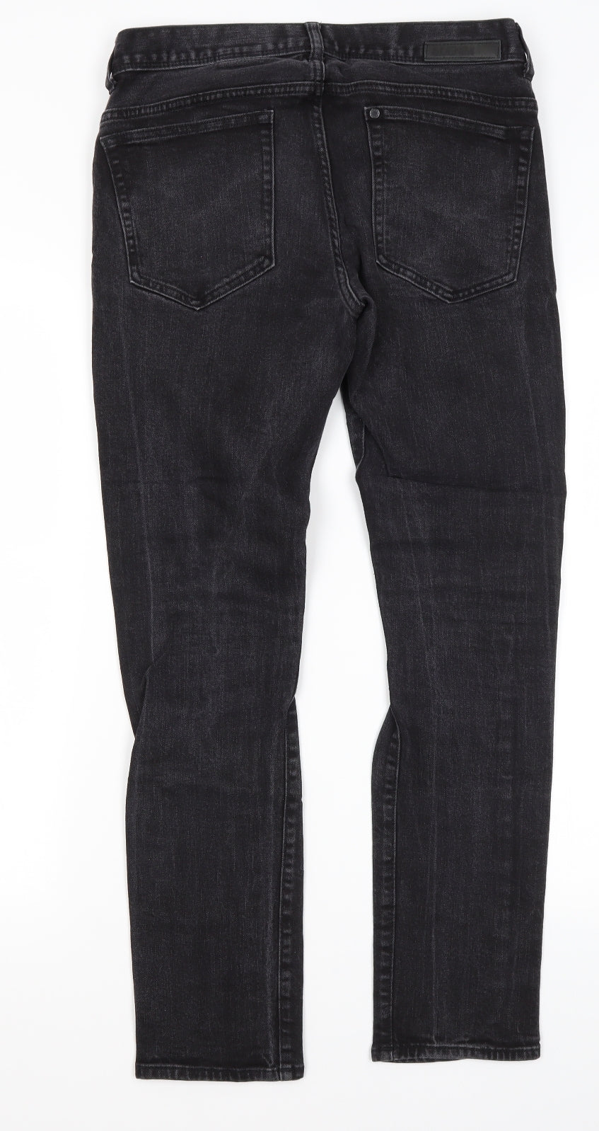 H&M Mens Black  Cotton Skinny Jeans Size 30 in L27 in Regular
