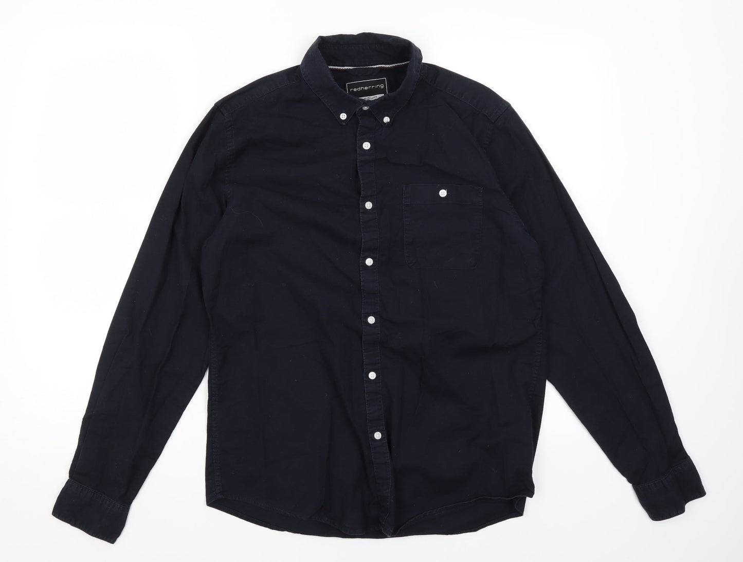 Red Herring Mens Blue  Cotton  Button-Up Size M