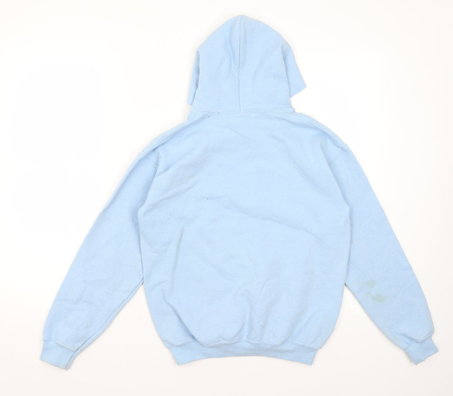 Gildan Girls Blue  Cotton Pullover Hoodie Size L