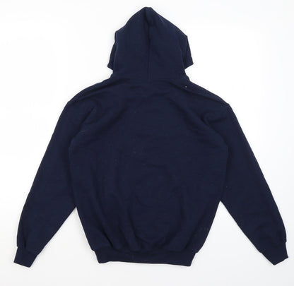 Gildan Girls Blue  Cotton Pullover Hoodie Size L