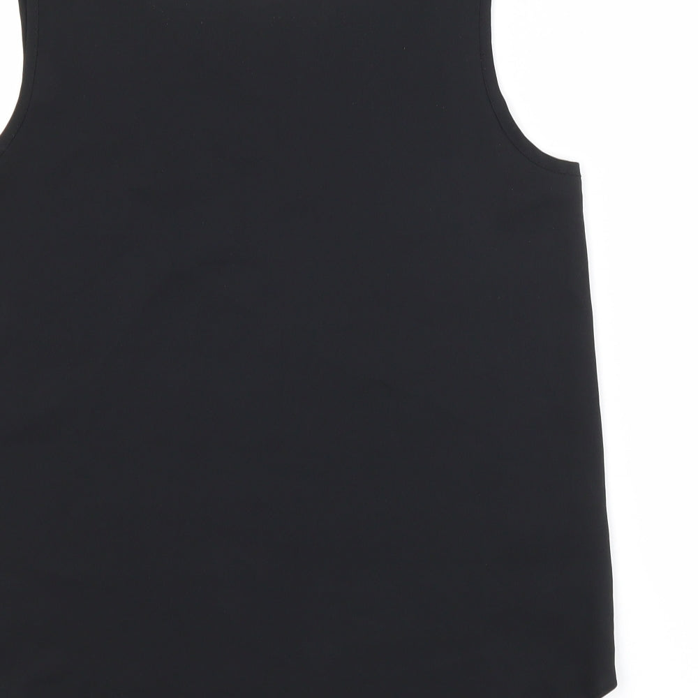 Alexia Womens Black  Polyester Basic Blouse Size 12