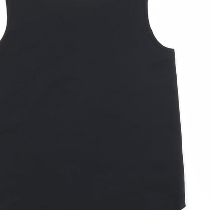 Alexia Womens Black  Polyester Basic Blouse Size 12