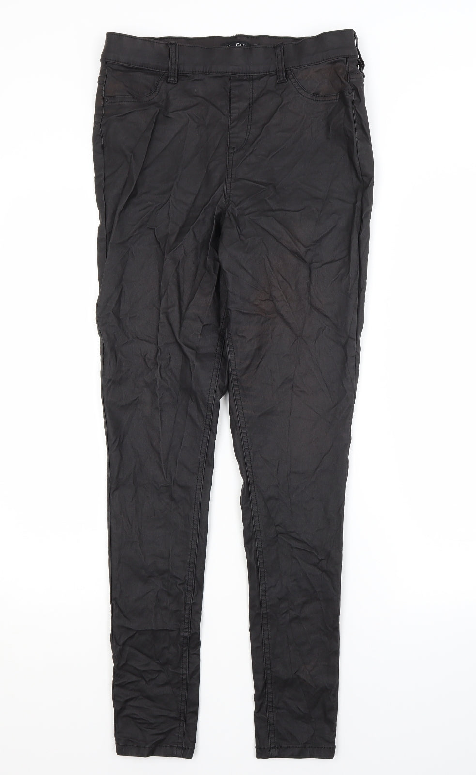 F&F Womens Black  Viscose Skinny Jeans Size 12 L28 in Regular