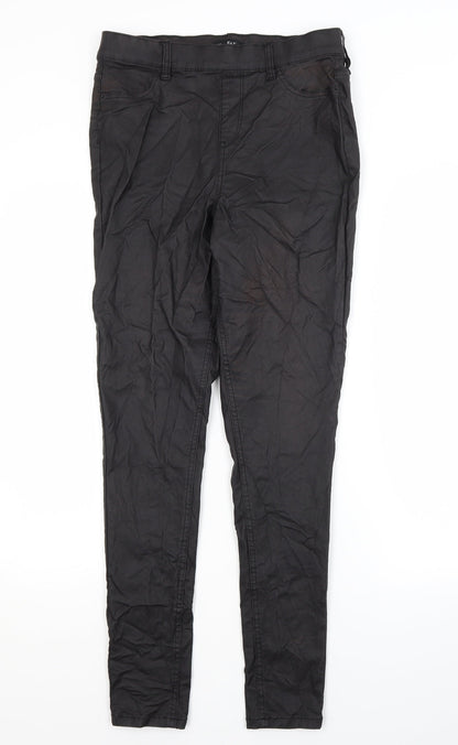 F&F Womens Black  Viscose Skinny Jeans Size 12 L28 in Regular