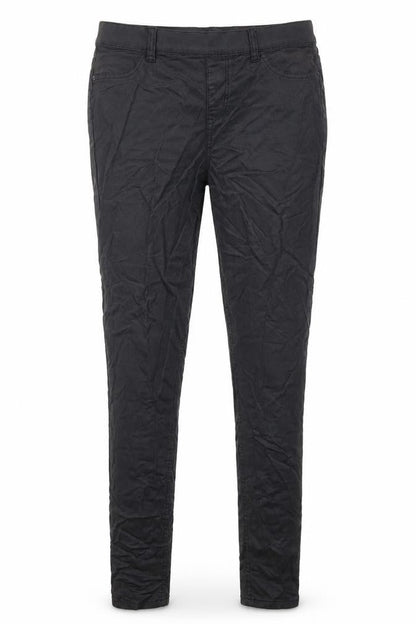 Front view of F&F women’s black viscose skinny jeans, size UK 12, 28-inch leg regular