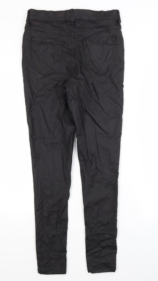 F&F Womens Black  Viscose Skinny Jeans Size 12 L28 in Regular