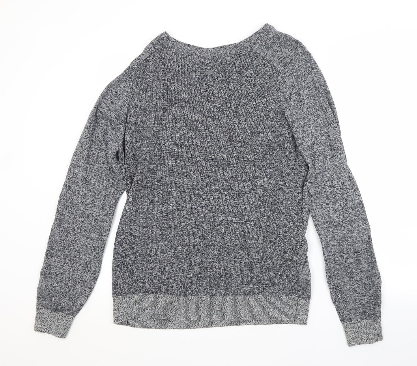 George Mens Blue Crew Neck  Cotton Pullover Jumper Size L