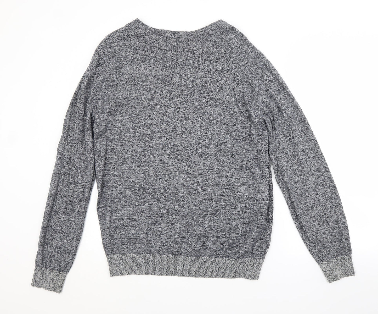 George Mens Blue Crew Neck  Cotton Pullover Jumper Size L