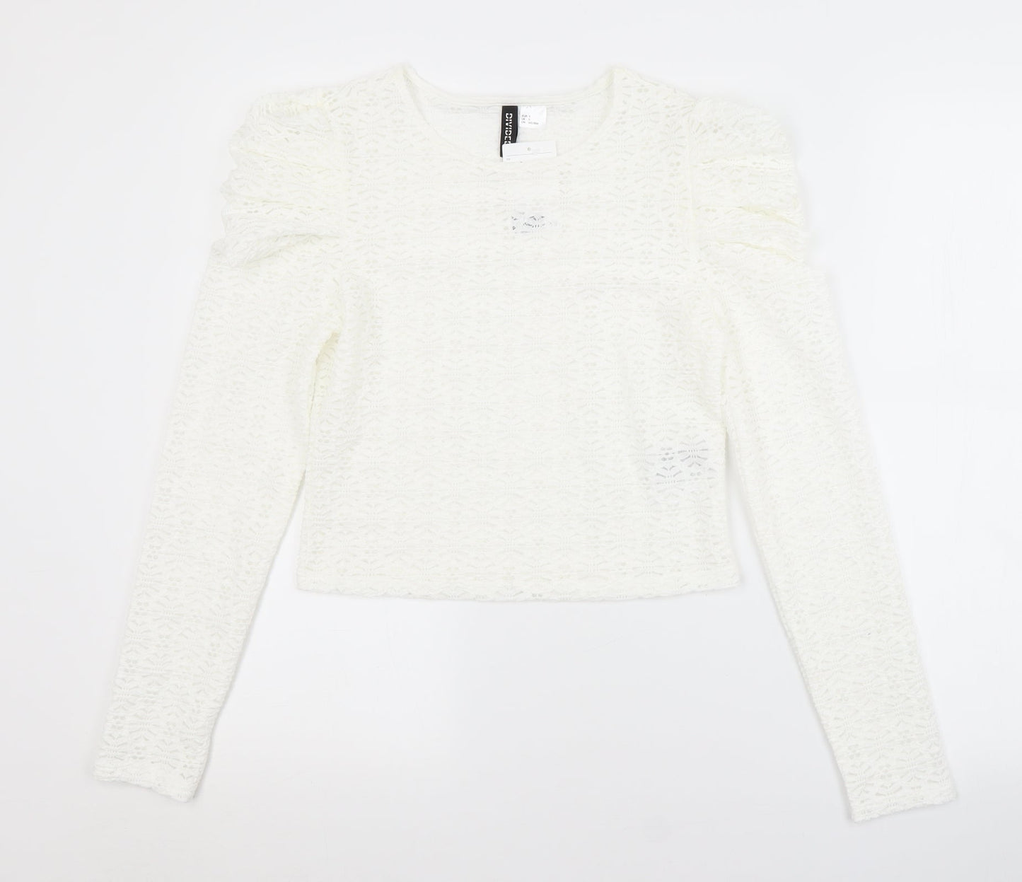Womens UK Size S H&M White Basic Blouse