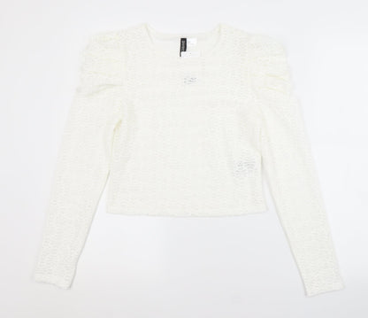 Womens UK Size S H&M White Basic Blouse