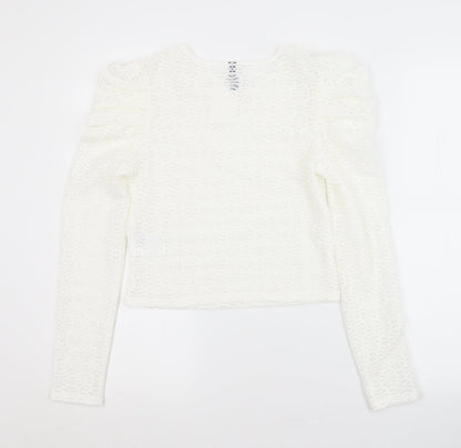 Womens UK Size S H&M White Basic Blouse