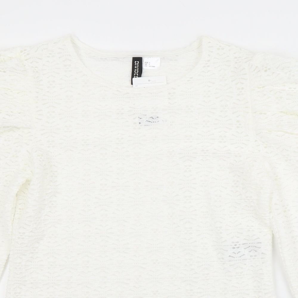 Womens UK Size S H&M White Basic Blouse