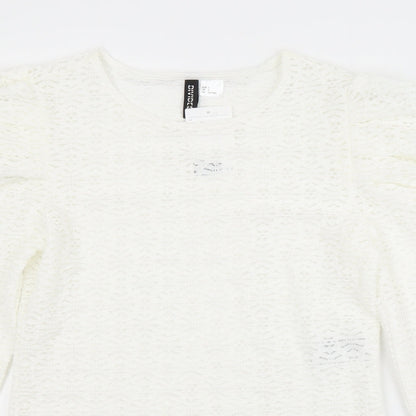 Womens UK Size S H&M White Basic Blouse