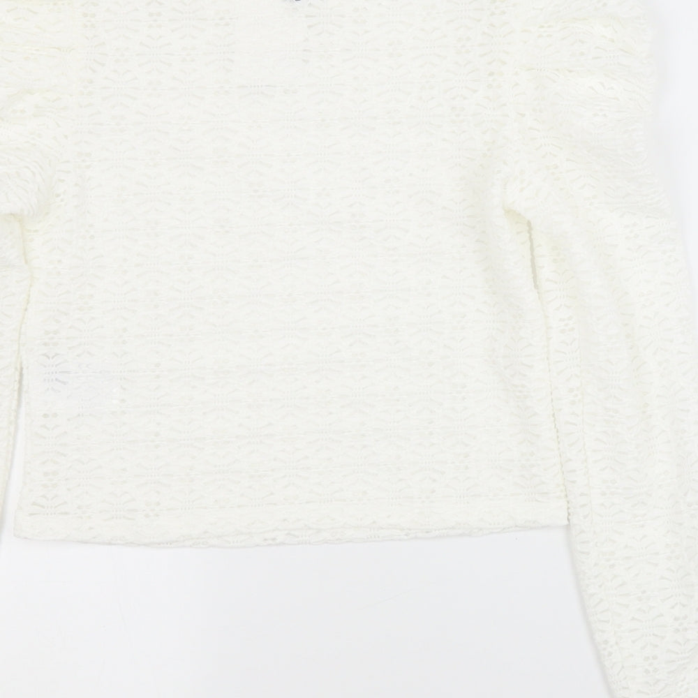 Womens UK Size S H&M White Basic Blouse