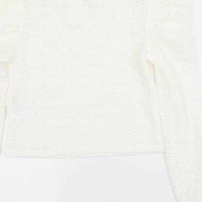 Womens UK Size S H&M White Basic Blouse