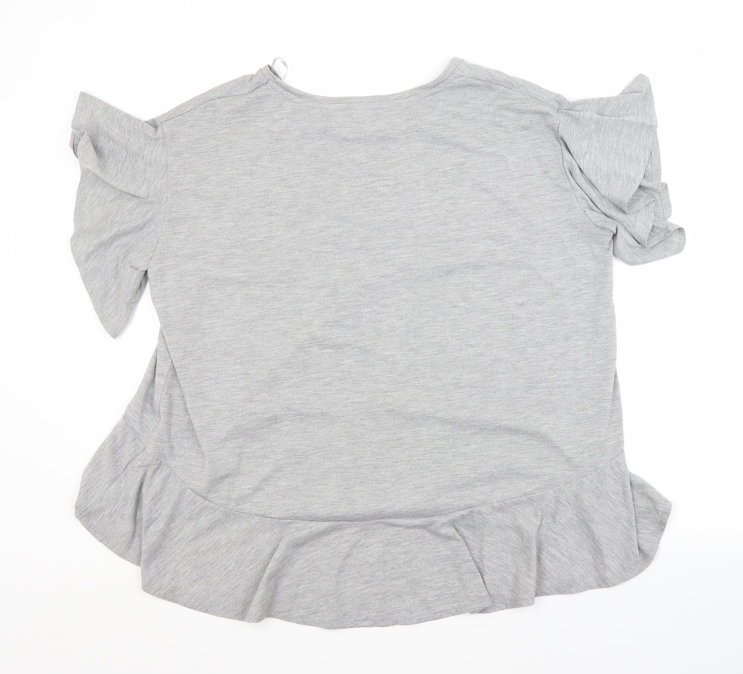 Womens UK Size 8 Papaya Grey Basic Blouse