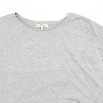 Womens UK Size 8 Papaya Grey Basic Blouse