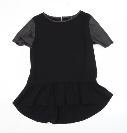 Womens UK Size 10 H&M Black Basic Blouse