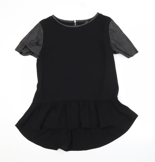 Womens UK Size 10 H&M Black Basic Blouse