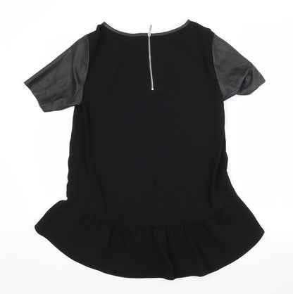 Womens UK Size 10 H&M Black Basic Blouse