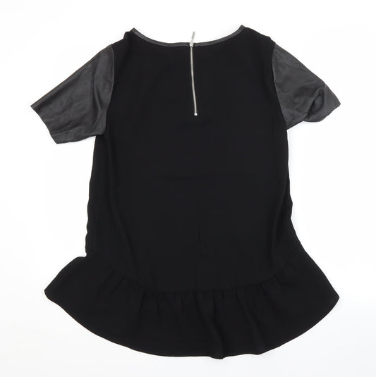 Womens UK Size 10 H&M Black Basic Blouse