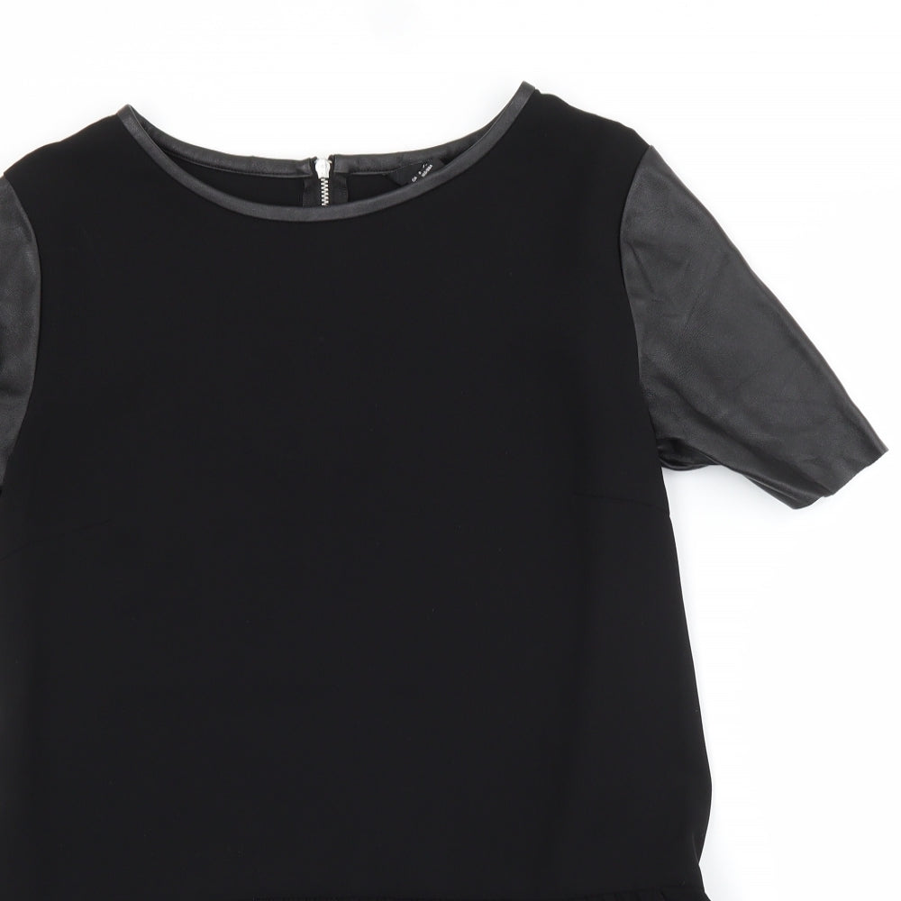 Womens UK Size 10 H&M Black Basic Blouse