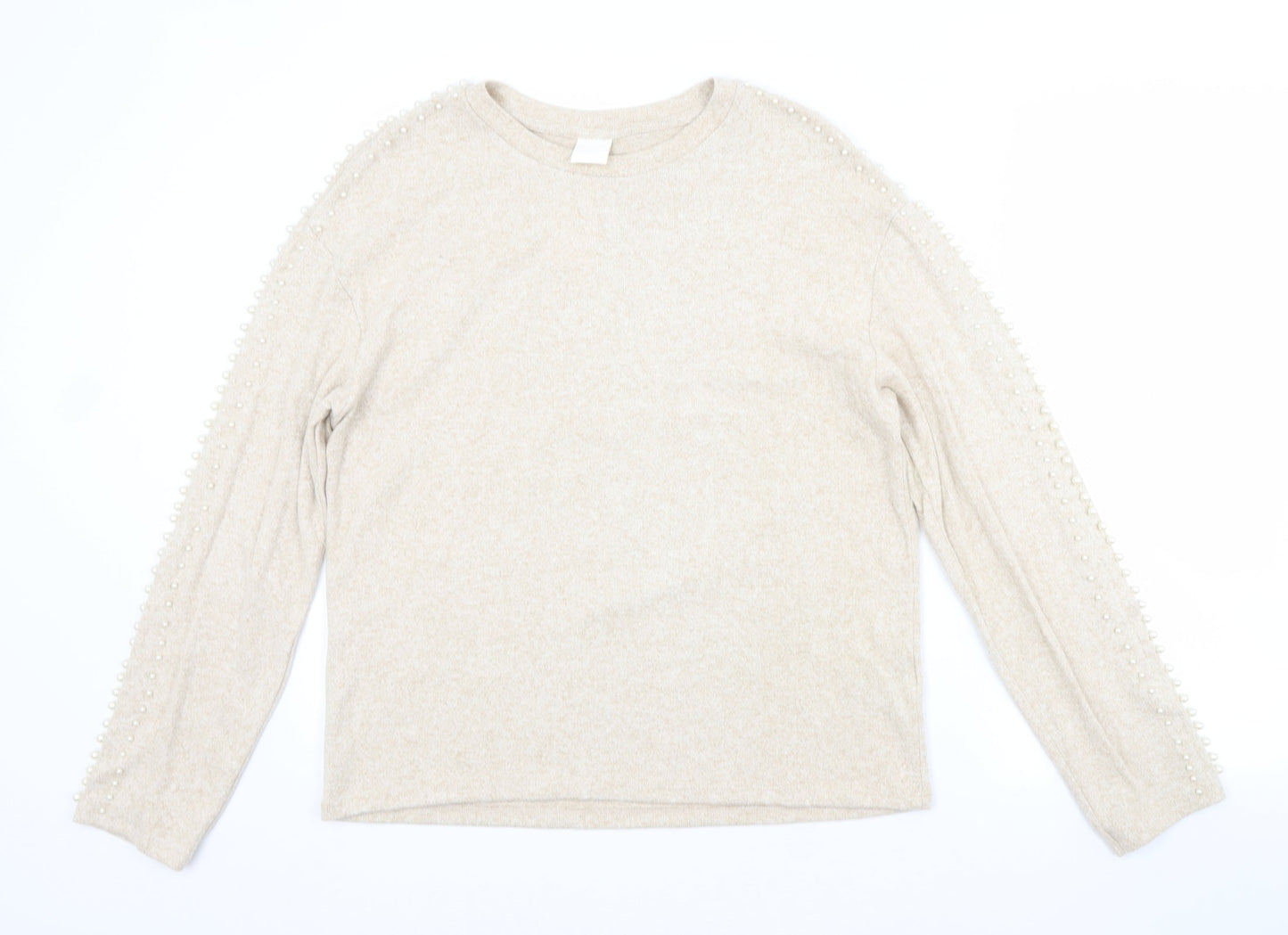 Womens UK Size S H&M Beige Pullover Jumper