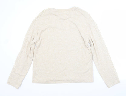 Womens UK Size S H&M Beige Pullover Jumper