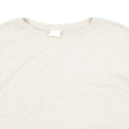 Womens UK Size S H&M Beige Pullover Jumper