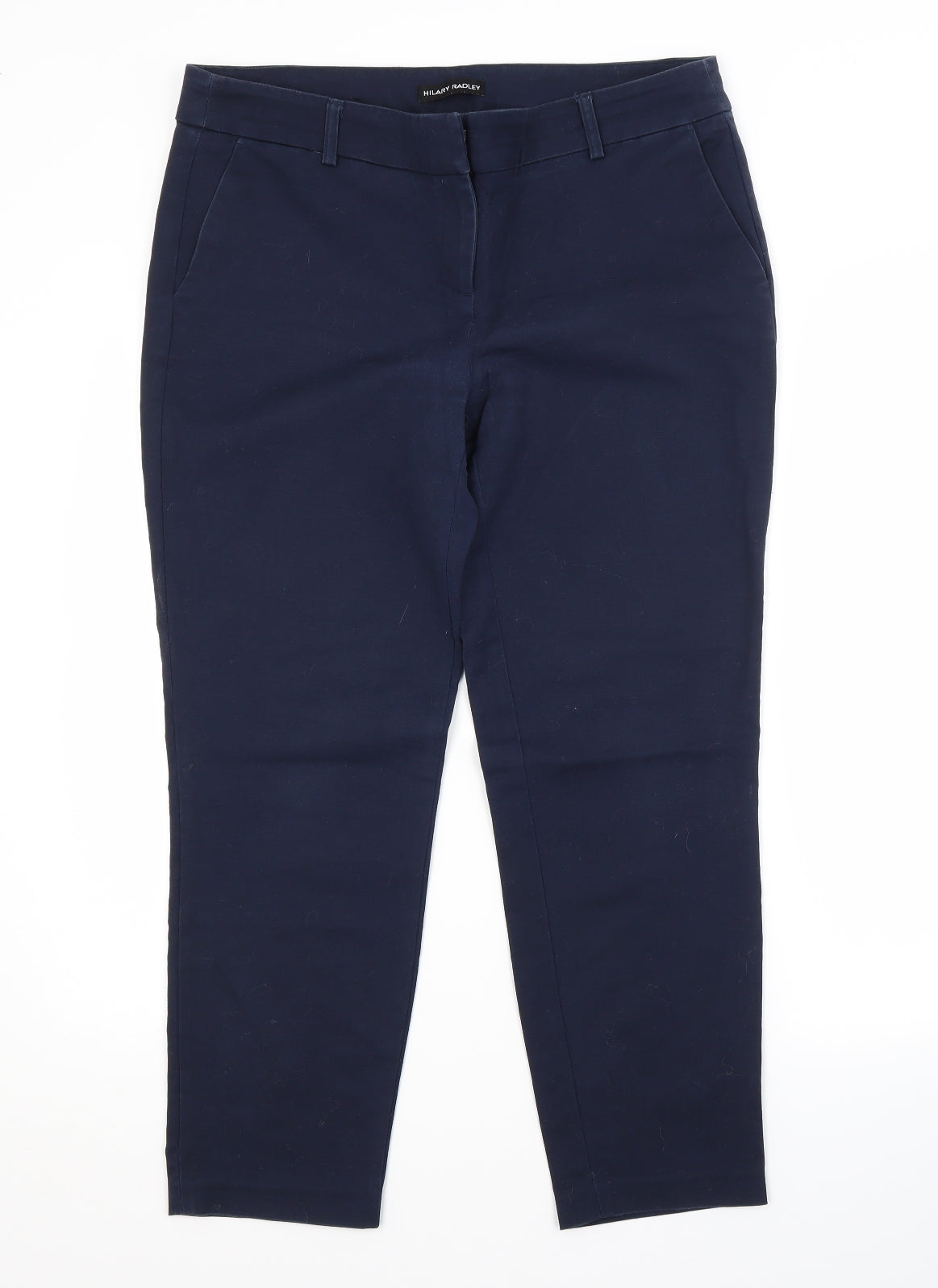 Womens UK Size 14 Hilary Radley Regular Fit  Blue Trousers