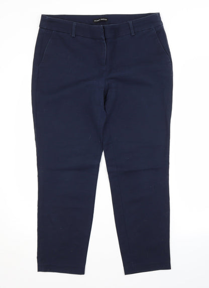 Womens UK Size 14 Hilary Radley Regular Fit  Blue Trousers