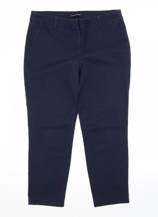 Womens UK Size 14 Hilary Radley Regular Fit  Blue Trousers