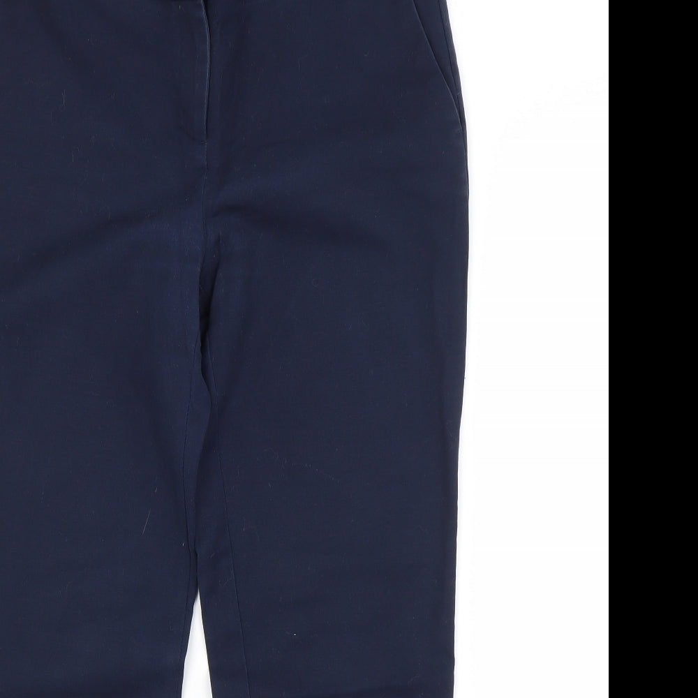 Womens UK Size 14 Hilary Radley Regular Fit  Blue Trousers