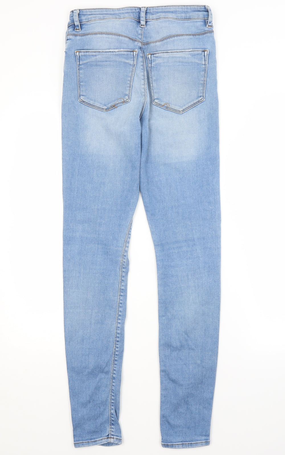 ASOS Womens Blue  Cotton Skinny Jeans Size 28 in L32 in Regular