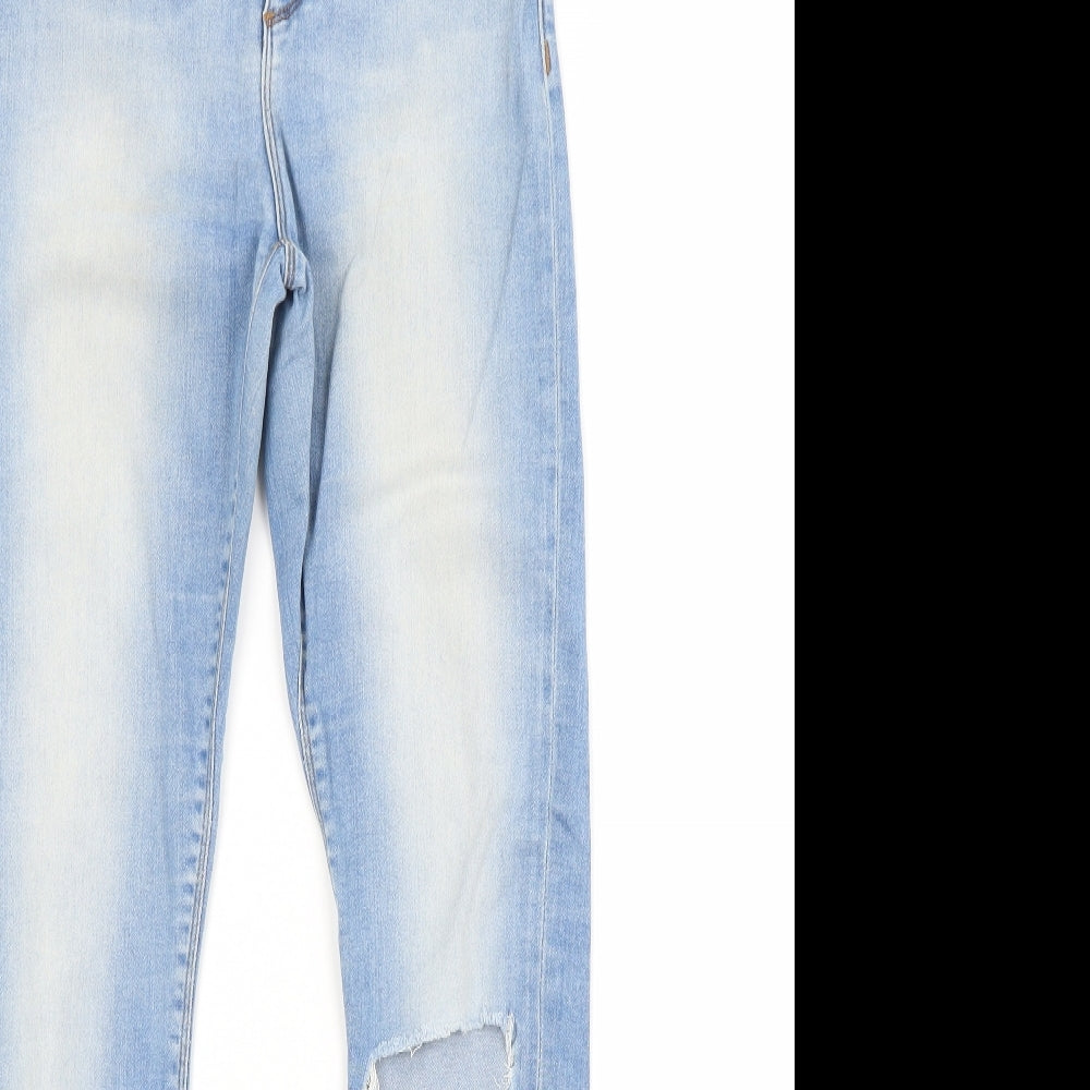 ASOS Womens Blue  Cotton Skinny Jeans Size 28 in L32 in Regular