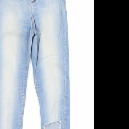ASOS Womens Blue  Cotton Skinny Jeans Size 28 in L32 in Regular
