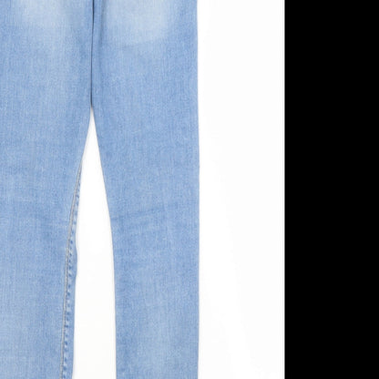 ASOS Womens Blue  Cotton Skinny Jeans Size 28 in L32 in Regular