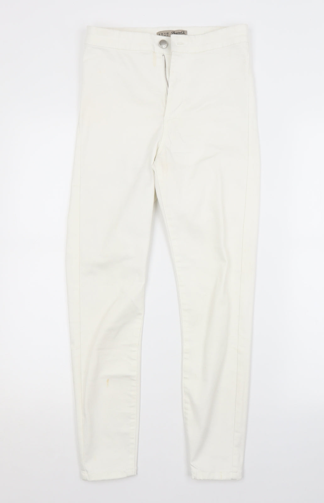 Primark Womens White  Cotton Skinny Jeans Size 8 L25 in Regular