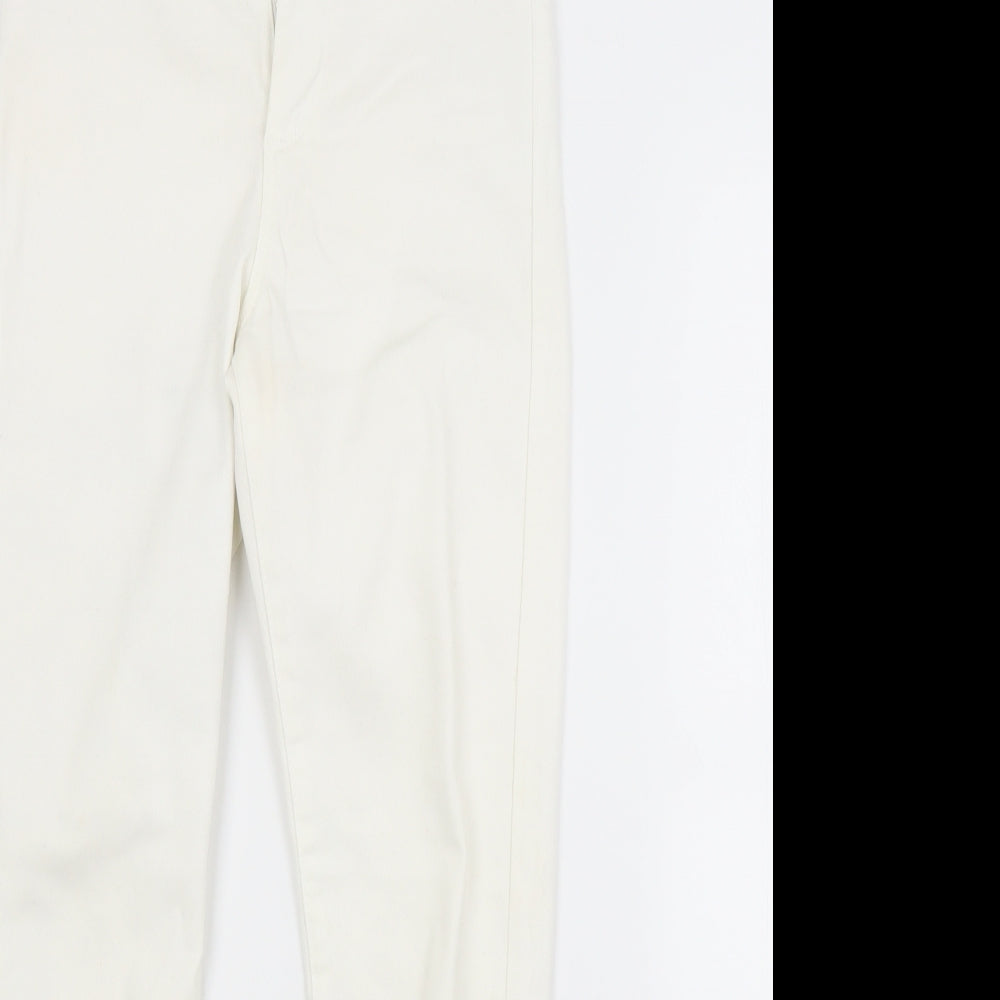 Primark Womens White  Cotton Skinny Jeans Size 8 L25 in Regular