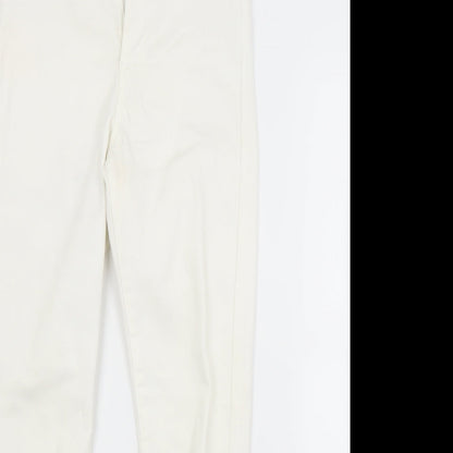 Primark Womens White  Cotton Skinny Jeans Size 8 L25 in Regular