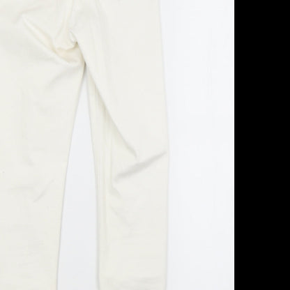 Primark Womens White  Cotton Skinny Jeans Size 8 L25 in Regular